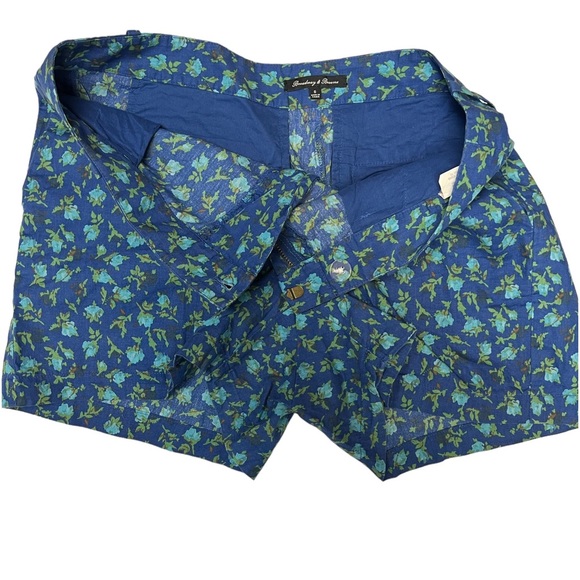 Madewell Broadway & Broome Shorts Blue Rosettes Boho Preppy Floral Inseam 3" - Picture 4 of 6